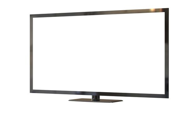 düz plazma televizyon ekranı üzerinde beyaz izole - Fotoğraf, Görsel