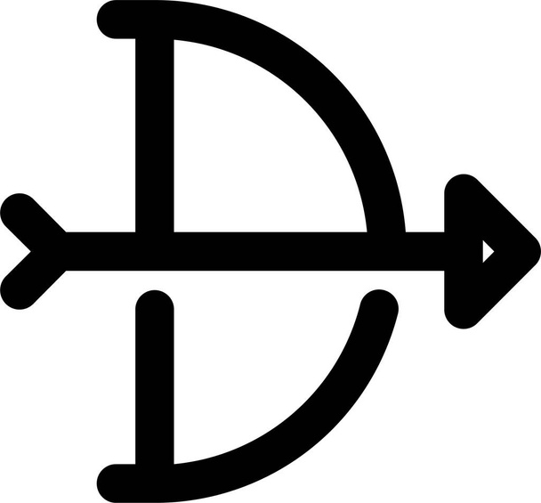 adventure archery arrow icon in outline style - Vector, imagen