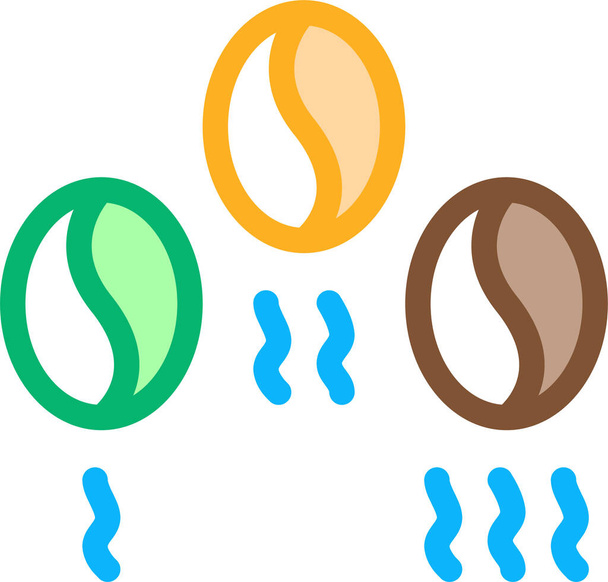 Bohnen-Kaffee-Förderband-Symbol - Vektor, Bild