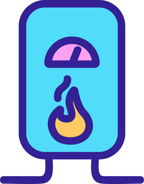 kontingenční ikona ohřívače obrysů ve vyplněném stylu - Vektor, obrázek
