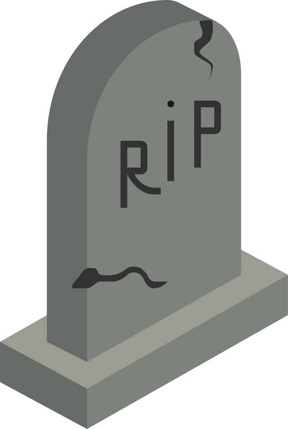 cemetery grave gravestone icon in halloween category - Vector, Image