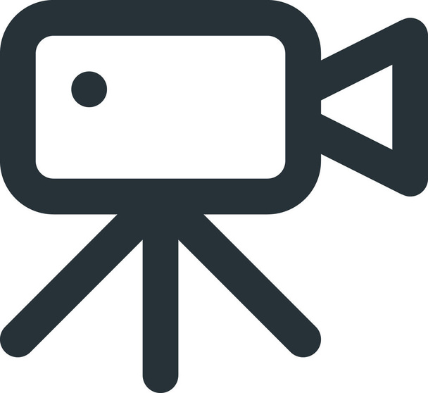 camera apparaat filmen pictogram in omtrek stijl - Vector, afbeelding