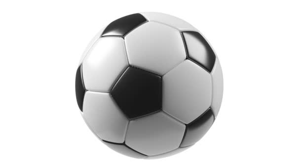 Ballon de foot réaliste. Concept de football. Animation en boucle 3d - Séquence, vidéo