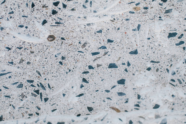 Terrazzo padló. Klasszikus velencei terrazzo stílus padló természetes kő, gránit, kvarc. Kő elvont háttér belsőépítészeti. - Fotó, kép