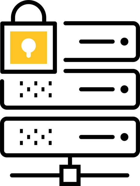 ícone de senha de proteção de dados - Vetor, Imagem