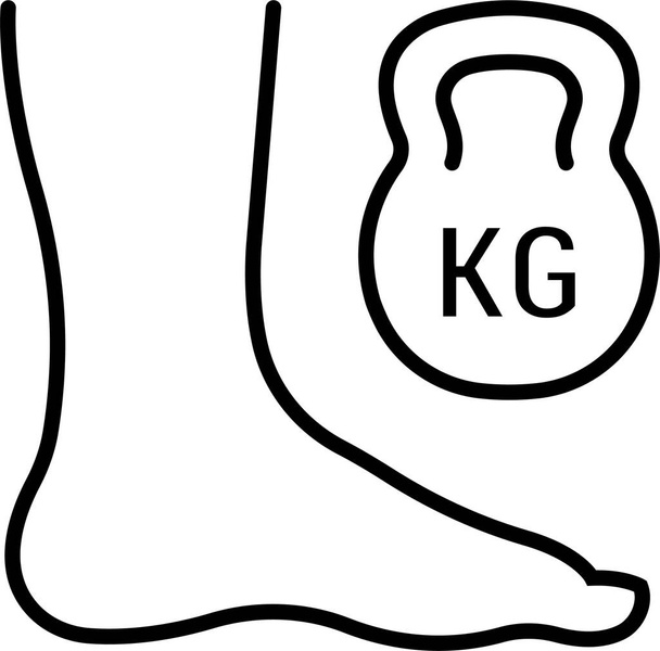 peso do corpo kg ícone - Vetor, Imagem