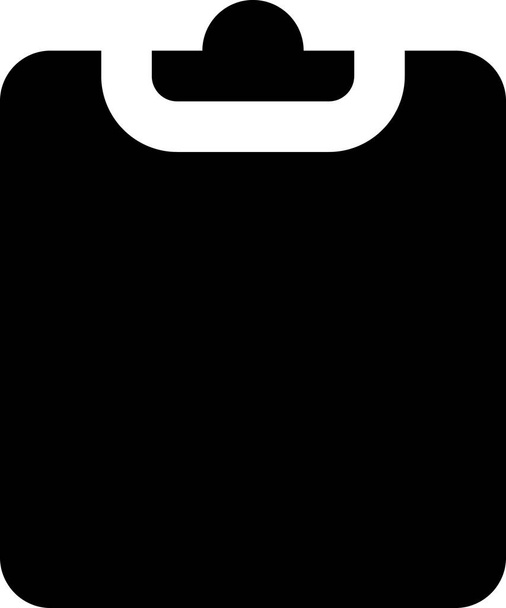 clipboard paste checklist icon in solid style - Vector, Image