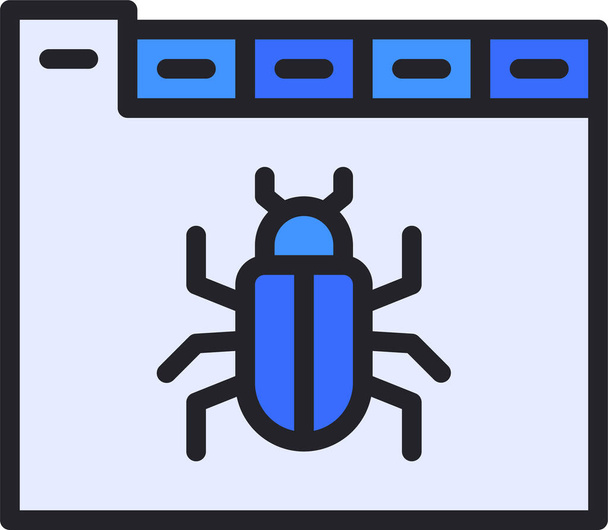 ícone de guia de bug do navegador - Vetor, Imagem
