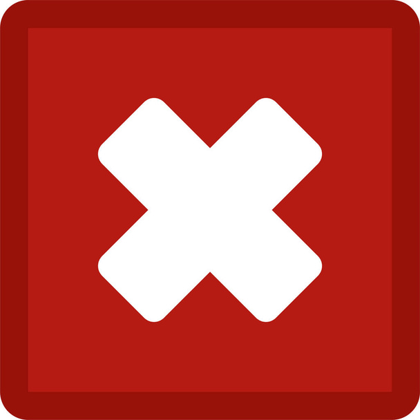 cancel close dismiss icon in solid style - Vector, Image