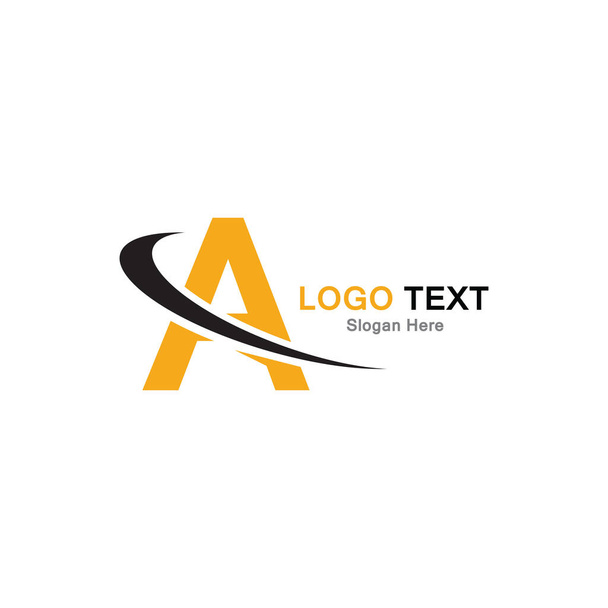 Abstract A letter logo template design - Διάνυσμα, εικόνα