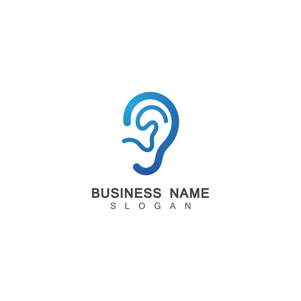 Icona vettoriale del logo del logo dell'udito - Vettoriali, immagini