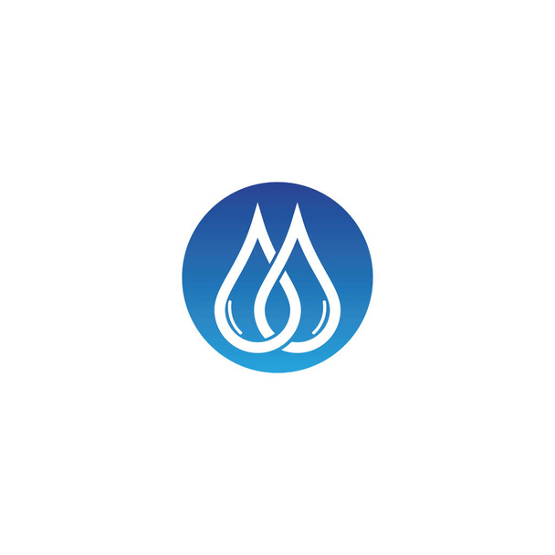 Падіння води Логотип Шаблон Векторні ілюстрації Дизайн
 - Вектор, зображення