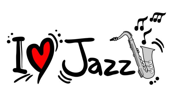 Liefde jazz vector illustratie - Vector, afbeelding