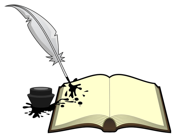 Vektorová ilustrace knihy literatury - Vektor, obrázek