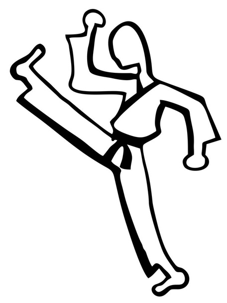 Luta homem ilustração vetorial - Vetor, Imagem