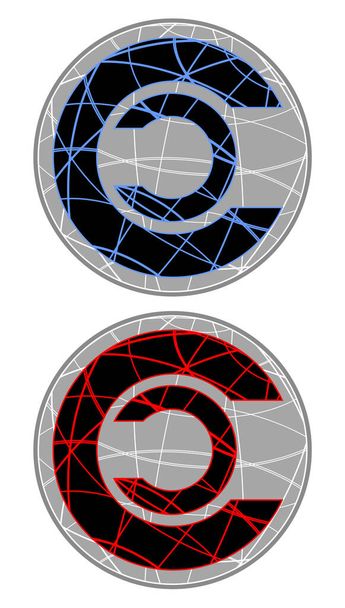 Zwei ursprüngliche Symbole Vektor-Illustration - Vektor, Bild