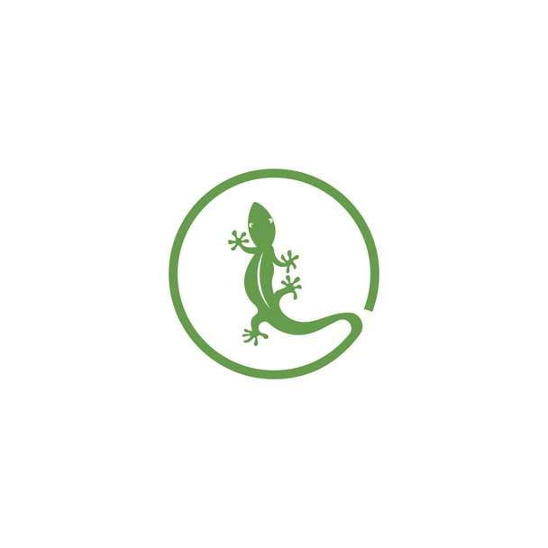Lagarto camaleón logotipo o icono plantilla vector diseño - Vector, imagen