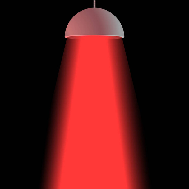 Punainen valaisin mustalla taustalla
 - Vektori, kuva