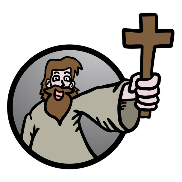 Jesus icon vector illustration - Vector, Image