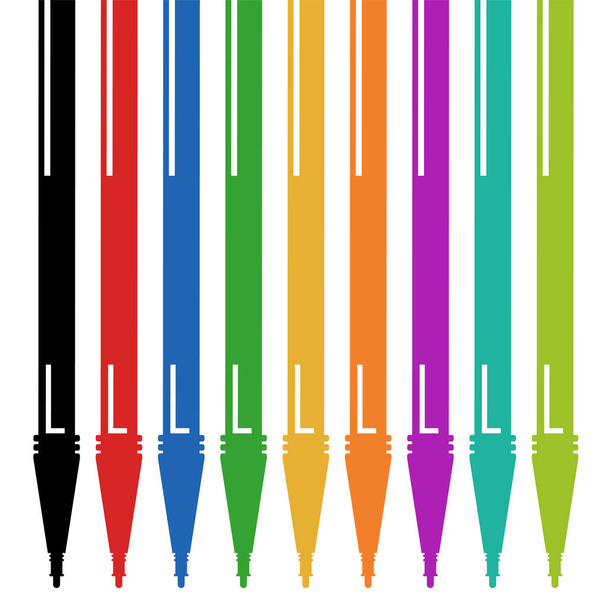 diseño de la pluma del mercado de color - Vector, Imagen