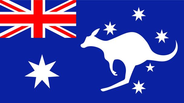 Flag Australia vector illustration - Vektör, Görsel