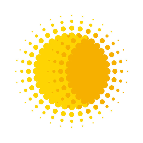Creatieve zon pictogram vector illustratie - Vector, afbeelding
