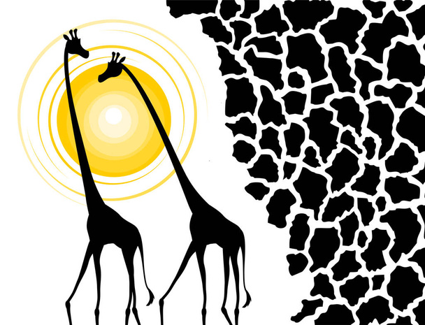 bella illustrazione vettoriale giraffe - Vettoriali, immagini