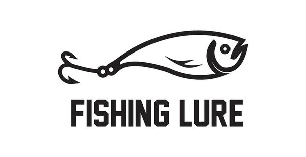 Lure logotipo da pesca inspiração design exclusivo - Vetor, Imagem
