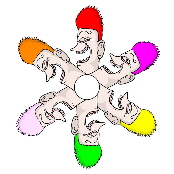 Perruques de couleur illustration vectorielle - Vecteur, image