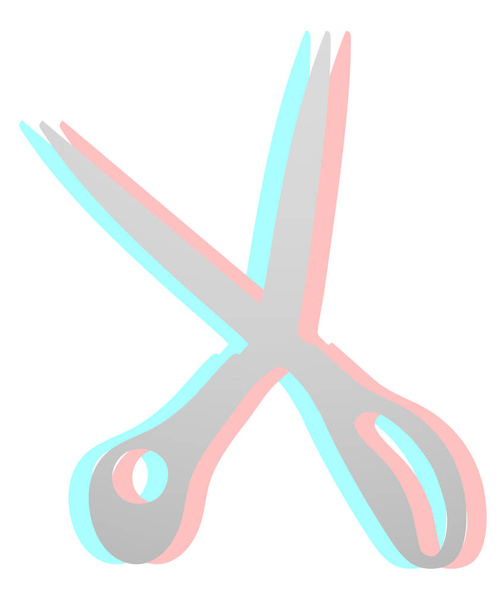 векторная иллюстрация ножниц - Вектор,изображение