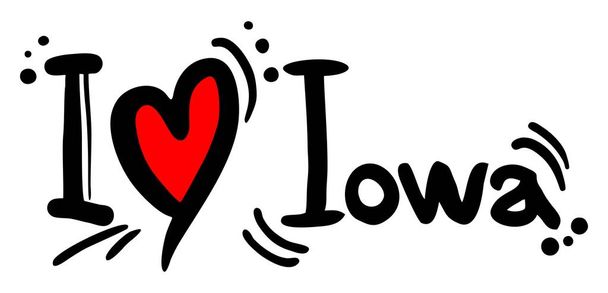 Iowa vector de amor ilustración - Vector, Imagen