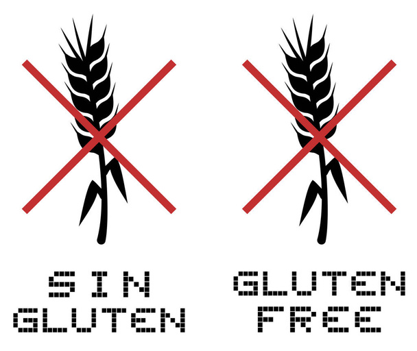 Menos ilustración del vector de gluten - Vector, imagen