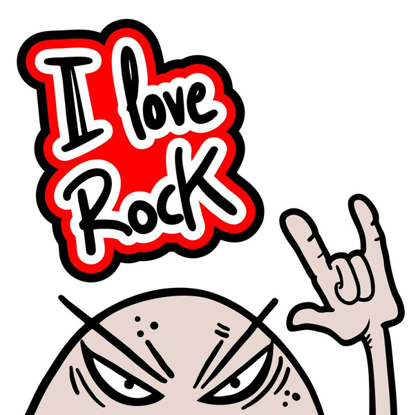 Illustration vectorielle Rock love - Vecteur, image