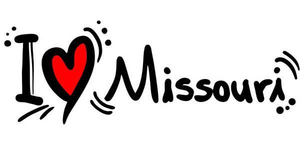 Missouri szerelem vektor illusztráció - Vektor, kép