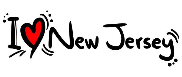 Векторная иллюстрация любви Нью-Джерси - Вектор,изображение