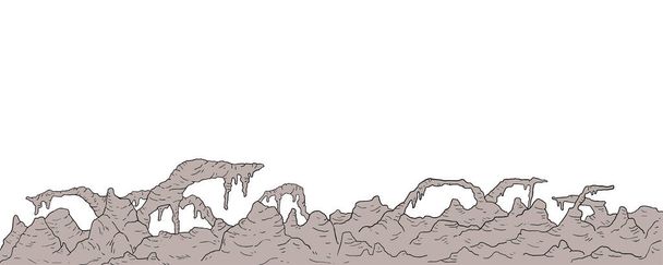 imaginativní bizarní skalní zóna ilustrace - Vektor, obrázek
