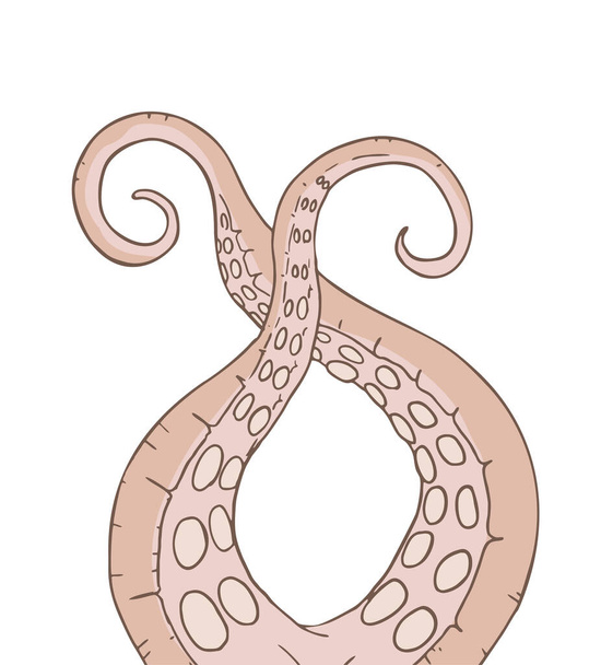 illustration vectorielle créature poulpe - Vecteur, image