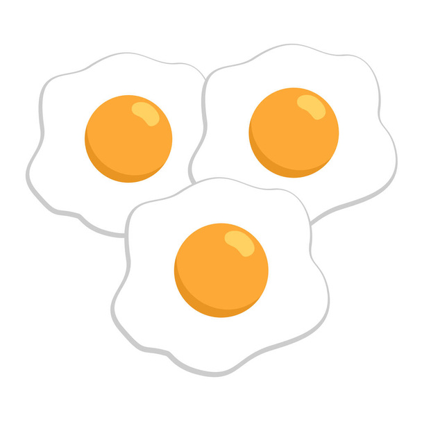 Fried egg  vector illustration  - Вектор, зображення