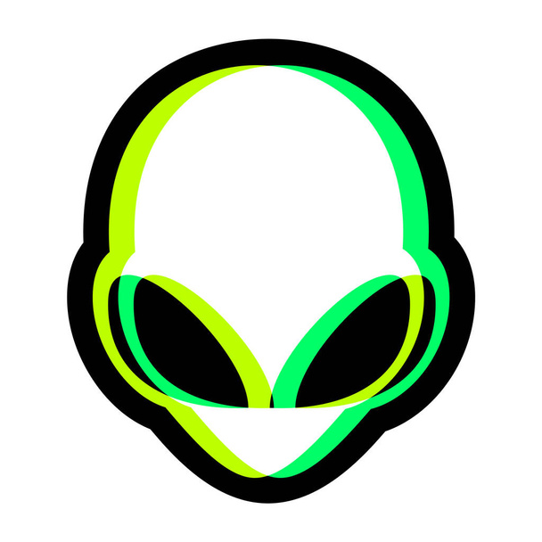 Icono alienígena efecto visual - Vector, imagen