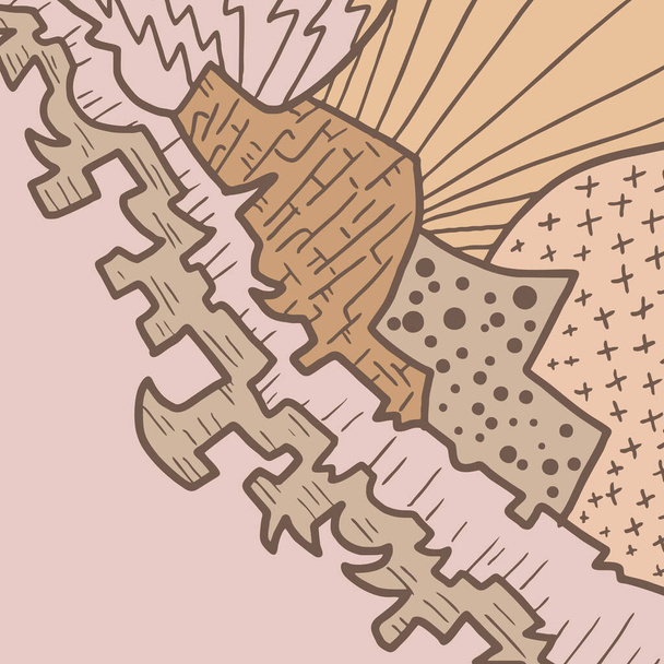 ilustración vectorial cubierta marrón - Vector, Imagen