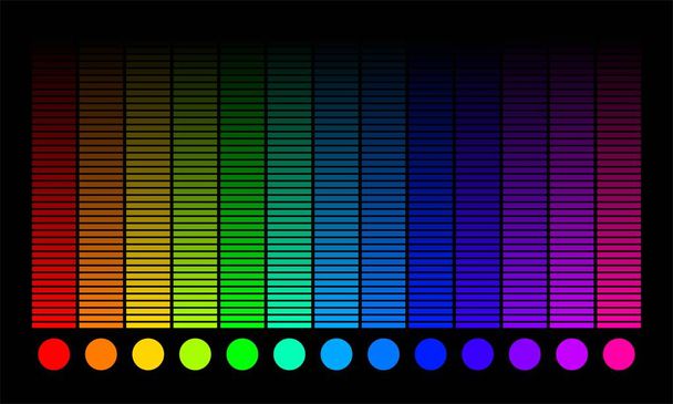 Design of color range bars - Vector, Image