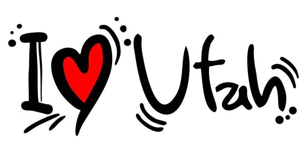 Utah vector de amor ilustración - Vector, imagen