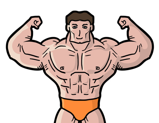 bodybuilder forte. illustrazione vettoriale - Vettoriali, immagini