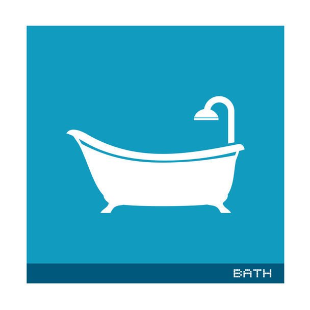 płaska kąpiel ikona wektor ilustracja  - Wektor, obraz