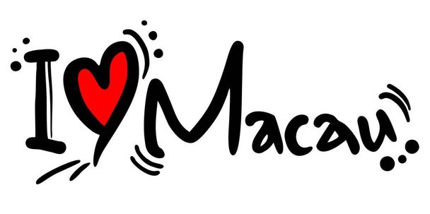 Love macau vector illustration - Vector, Image
