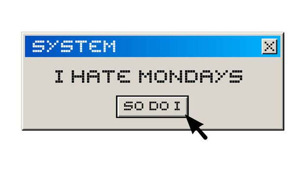 Ненависть понеділок Векторні ілюстрації
  - Вектор, зображення