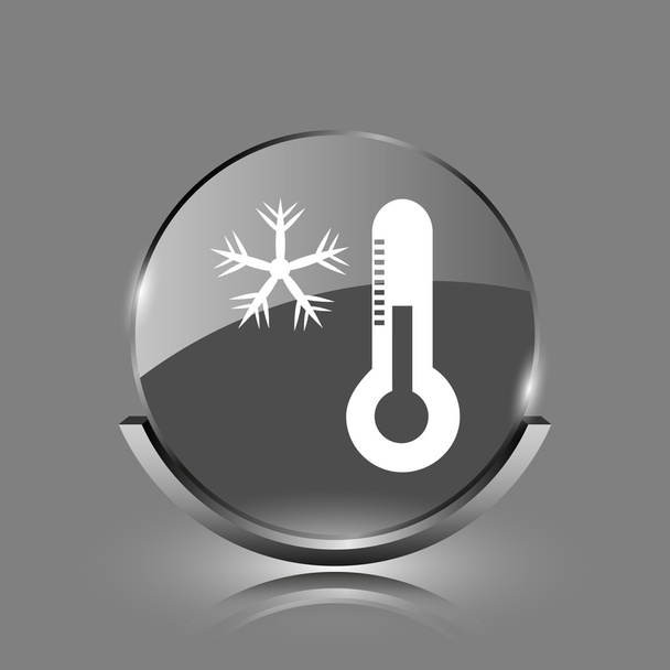 νιφάδα χιονιού με θερμόμετρο εικόνα - Φωτογραφία, εικόνα