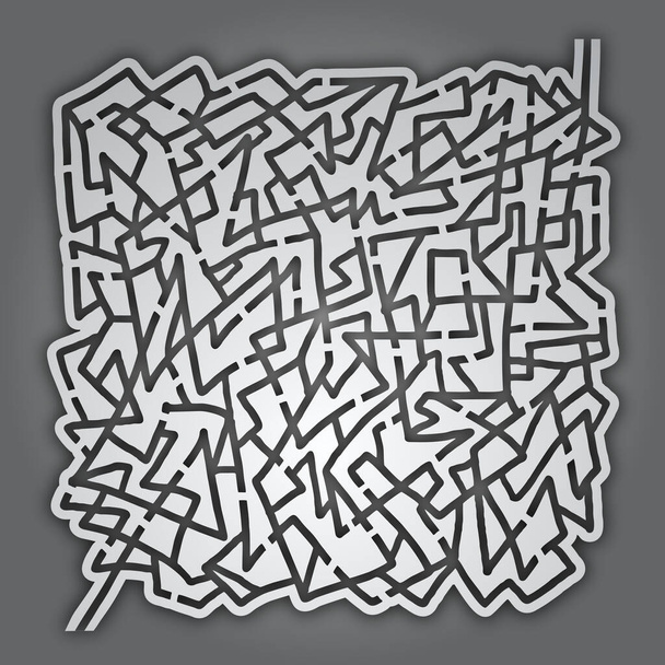 Grey maze vector illustration - Vettoriali, immagini