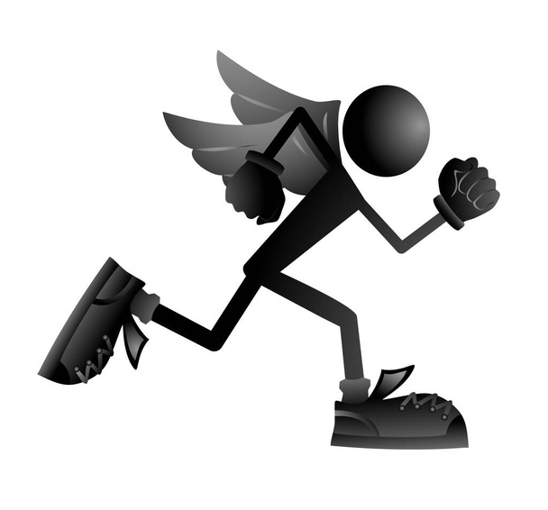 векторная иллюстрация бегущего человека
 - Вектор,изображение