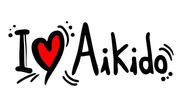 Aikido love vector illustration - Vector, Image